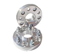 distanziali auto 2 pezzi 5x115|5x4.53"|71.6mm/2.82pollici|14x1.5|25|30mm|1/1.18" Adattatore distanziale ruota auto centrato sul per Dodge per Charger Distanziali Ruota nel Alluminio(Silver 25mm)