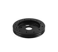 distanziali auto Adattatore per volante, distanziale di conversione da 6 fori a 3 fori, kit da 0,5" a 1" argento nero Distanziali Ruota nel Alluminio(Black 0.5 inch)