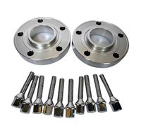 Distanziali Auto Per BMW E90 M1 M3 M6 E36 E65 Distanziali Ruote Auto 25 Mm 5x120 72,6 Mm Guarnizione Centrale Flangia + Distanziale Dadi Ruota(Argento)