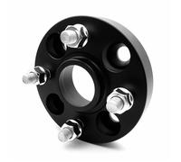 Distanziali Cerchi Per Nissan Per Versa In Alluminio Forgiato 2 Pezzi 1 Paio Di Adattatori Distanziali Ruota PCD 4x114,3 CB 66,1 Mm Distanziali Ruote Auto(Black 25mm 2PCS)