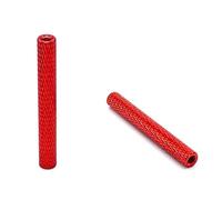 Distanziali distanziatori in alluminio zigrinato M2 10 pezzi, pilastri filettati da 15-30 mm for multicoptero RC(Red,15mm)