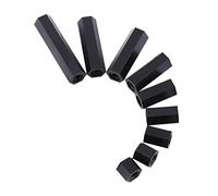 Distanziali Esagonali, Akozon 100 pezzi Distanziali Filettati M3 15mm Distanziale Femminile Filettato Esagonale Kit Assortito di Distanziatori in Nylon Nero (M3x15)