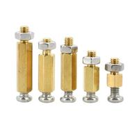 Distanziali esagonali in ottone M2 M3 M4 M5 M6, viti distanziatrici Phillips, set di dadi for PCB, pilastri di supporto, colonne, rack, distanziatori for schede madri(15mm,M2(Thread 3mm)10Pcs)