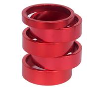 Distanziali forcella in alluminio per la tua bicicletta, set da 5 pezzi con dimensioni da 5 mm e 10 mm per una maggiore stabilità (rosso)