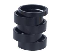 Distanziali forcella in alluminio per la tua bicicletta, set da 5 pezzi con dimensioni da 5 mm e 10 mm per una maggiore stabilità (nero)