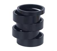 Distanziali forcella in lega di alluminio per biciclette, set da 5 pezzi con opzioni da 5 mm e 10 mm per una vestibilità superiore (nero)