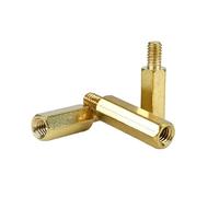 Distanziali in ottone M2 M3 M4 M5, kit di viti esagonali for distanziali PCB for schede madri, perni filettati maschio-femmina Fissaggio senza attrezzi(M4 (Thread 6mm))