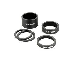 Distanziali per cuffia in carbonio sram logo bianco nero 2 5 x2 5 10 e 20 mm