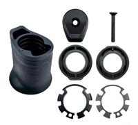Distanziali per cuffie in plastica ingegneristica con percorso dei cavi per Trek Spark Road per bici, set di guarnizioni adattatore nere per regolazione dello stelo del manubrio (set di guarnizioni