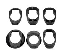 Distanziali per manubrio della bicicletta, set da 6 pezzi, distanziali per anteriore per OD1 28,6 mm e OD2 da 31,8 mm con maniglia integrata, per ciclismo e equitazione, colore nero