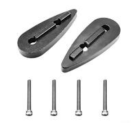Distanziali per manubrio Tt per barre aerodinamiche, kit riser in lega di alluminio 7075 con bulloni, distanza tra i fori di 20 mm, nero, 5 mm (5 mm)