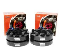 Distanziali per mozzi ruota in alluminio anodizzato Winchmax da 30 mm. Compatibile con Land Rover Defender, Discovery 1, Classic. NERO Tipo 1