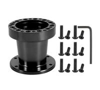 Distanziali per ruote Kit Adattatore Per Volante 2 Colori Distanziale In Alluminio Per Auto Da 3 Pollici Kit Adattatore Per Volante Con Chiave Distanziali Ruote(Black)