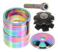 Distanziali per serie sterzo per bici da strada, in lega di alluminio, guarnizione, set da 9 pezzi per una facile installazione e regolazione