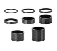 Distanziali per stelo bici da 28 6 mm, 8 pezzi, rondelle ultraleggere in fibra di carbonio, compatibili con bici da strada e pieghevoli