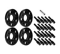 Distanziali Ruota 5x112 15mm con Incentrato, Lega di Alluminio 6061 T6, Foro Centrale 66,56mm, Aumenta la stabilità, Montaggio per la Sostituzione di Vari Modelli di Auto (Black)