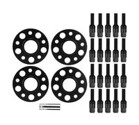 Distanziali Ruota Alluminio Kit Flangia Distanziatori Ruota Centrica Per 0,6 Pollici + 0,8 Pollici Con Sostituzione Bulloni Per BMW Serie 1 2 3 X1 X2 X3 Distanziatori Auto(Nero)