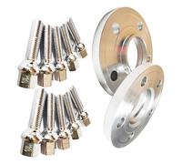 Distanziali Ruota Hubcentric 2 PZ 30 MM PCD 5X112 CB 57.1mm Accessori Auto Mozzo Ruota Centric Distanziatori Adattatore Con Bulloni M14X1.5 Compatibile Con Seat Per Leon(Silver)