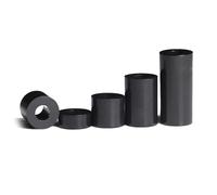 Distanziatore cavo non filettato in nylon bianco M3 M4 M5 M6 M8 M10 Distanziatore cavo rondella dia 3,2 4,2 5,4 6,2 8,2 10,5 20/40/50/100 pezzi(Black,LENGTH 5MM_100PCS M3 (OD 6MM))