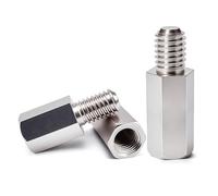 Distanziatore esagonale for PCB M2,5 M3 M4 M5 M6 M8 in acciaio inossidabile, maschio femmina, perno filettato for rack, colonna, vite distanziatrice(10mm (10pcs),M2.5 (Thread 4mm))