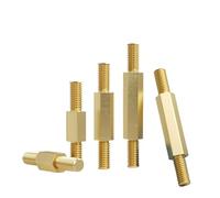 Distanziatore esagonale in ottone M3 M4 for scheda madre maschio for vite distanziatrice for perno rack, filettatura metrica, bulloni di supporto for staffa di supporto(10mm,M4 (Thread 6mm)-5pcs)