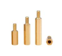 Distanziatore esagonale in ottone per pilastro, 10/20/30/50 pezzi M2.5 Lunghezza 4-40 mm Perno metrico Esagonale Filettato Pilastro Distanziatore Scheda Madre Bullone(14mm 30pcs)