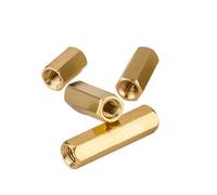 Distanziatore esagonale in ottone per pilastro, 10/20/30 pezzi Pilastro Doppio Passaggio Filettatura Esagonale Scheda Madre Distanziatore Dado Colonna Cava M2 .5 Lunghezza 3-40mm(35mm (10pcs),M2.5)