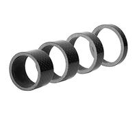 Distanziatore per Bicicletta 4 Pezzi in Fibra di Carbonio per Bicicletta Forcella Anteriore Cuffia Antiscivolo Impermeabile Rondella Distanziale 5/10/15/20 Mm