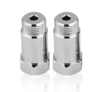 Distanziatore Sensore Ossigeno, O2 Emulatore Sonda Lambda Extender Ferro Spacer Universal Ossigeno Adapater Isolatore Controllare Adattatore Eliminatore per Sistemi Scarico con Fori Argento 2 Pezzi