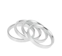 Distanziatori 4 pz Universale In Lega Alluminio Auto Hub Centric Anelli Foro Ruota Centro Spacer ID 67.1mm A OD 71.5mm 75. Argento
