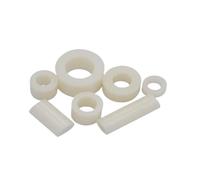 Distanziatori a colonna, Handnut 20 pezzi ABS non filettato PCB rondella di supporto bianco M8x5-25mm ID8.2mm OD14mm bullone a vite