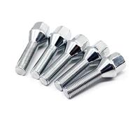 Distanziatori Auto 10 Pezzi Ruota Acciaio Dado Bulloni Vite M12x1.5 M14x1.25 Per Mini Per BMW E46 E34 E53 E60 E91 E36 Lunghezza Filo 28/35/40/45/50mm(M14x1.25 Silver 10piece 28mm)