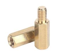 Distanziatori esagonali in ottone, Distanziali distanziatori PCB maschio femmina rame ottone M2-M4 lunghezza 3-20 mm(M2 x 18mm (50pcs))