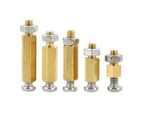 Distanziatori esagonali in ottone M2 M3 M4 M5 M6 - Pilastri di supporto PCB e set di dadi spaziati per assemblaggio scheda madre (22 mm, M3(filo 3 mm)10 pz