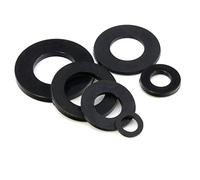 Distanziatori in plastica, rondelle, Guarnizione isolante distanziale piana in nylon e plastica bianca da 20 pezzi(Black,M4 x 10 x 1)