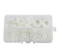 Distanziatori in plastica, rondelle, Kit assortimento di rondelle piatte in plastica M2-M16 da 465 pezzi in nylon bianco(White)