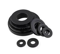 Distanziatori in plastica, rondelle, Rondella in nylon di plastica nera, distanziale piatto placcato M2 2,5 3-M20(10pcs,M8x19x2mm)