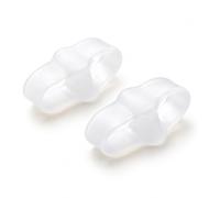 Distanziatori per dita dei piedi in silicone con design a doppio anello, morbidi inserti riutilizzabili per separare le dita dei piedi e aiutare a prevenire pizzicamenti o sfregamenti, 5 x 2,3 cm, 2