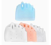 Distanziatori per dita dei piedi in silicone per uomini e donne, separatori in gel morbido per il comfort quotidiano del piede, multicolore bianco, blu, rosso, trasparente