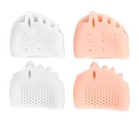 Distanziatori per dita dei piedi, morbidi ed ergonomici, con 5 fori, per pedicure, protezione dell'avampiede, separazione delle dita a martello, confezione doppia, Misura unica, SEBS