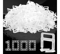 Distanziatori per Piastrelle 2 mm 1000 Pezzi, Distanziatori Autolivellanti Clip Livellamento 2mm Sistema di Livellamento Delle Piastrelle, per la Posa di Pavimenti e Rivestimenti (2mm 1000PCS)