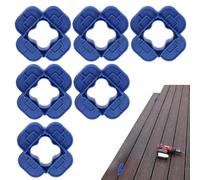 Distanziatori per terrazze in legno composito, set di 6 distanziali in legno duro a 4 strati, controllo preciso della distanza per pavimenti WPC e compositi, facile da usare, rosso e blu disponibile