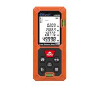 Distanziometro laser Elitech 165ft, strumento di misura digitale con modalità Area/Volume/Pythagoras, LCD, 99 registrazioni di dati, precisione di ±2 mm, interruttore di unità Ft/in LDM-50D