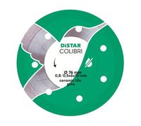 DiSTAR Colibri Disco diamantato Ø 76 mm x 10 mm - Ultra sottile 0,8 mm per gres porcellanato e ceramica - Disco da taglio professionale per smerigliatrice angolare a batteria & piccolo Flex - Taglio