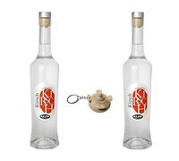 Distillato di ciliegie della Valle d'Aosta speciale 2 bottiglie con portachiavi coppa dell'amicizia valdostana