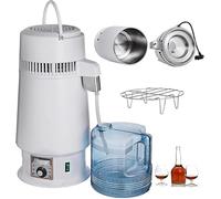 Distillatore d'Acqua da 4 Litri, Distillatore di Alcol per Acqua Pura da 1 L/h, Macchina per Filtraggio, Distillatore di Alcol da Banco Elettrico, Interno in Acciaio Inossidabile, Tempe