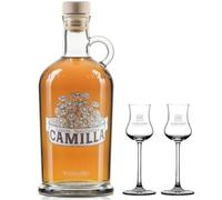 DISTILLERIA MARZADRO CAMILLA LIQUORE DI CAMOMILLA IN GRAPPA 70 CL CON 2 BICCHIERI