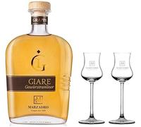 DISTILLERIA MARZADRO GRAPPA GIARE GEWURZTRAMINER 70 ON DUE BICCHIERI