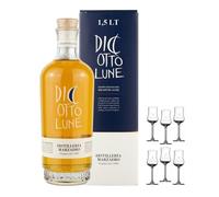 Distilleria Marzadro Grappa Le Diciotto Lune 1,5 lt Magnum Con 6 Bicchieri