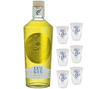 DISTILLERIA MARZADRO LUZ GIN LEMONED LIMITED EDITION LAGO DI GARDA 70 CL CON 6 BICCHIERI